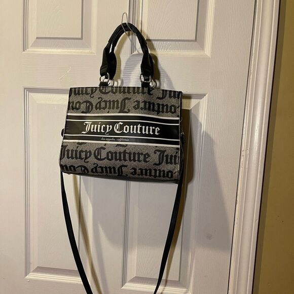 Juicy Couture Handbags - Juicy Couture synthetic Black and White Billboard Medium satchel / shoulder bag